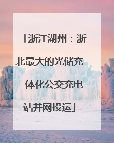 浙江湖州:浙北最大的光储充一体化公交充电站并网投运