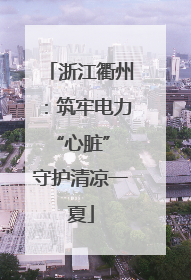 浙江衢州：筑牢电力“心脏” 守护清凉一夏