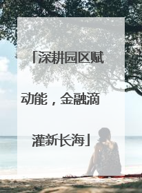 深耕园区赋动能，金融滴灌新长海