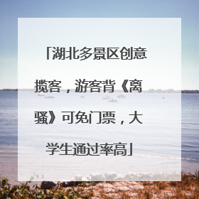 湖北多景区创意揽客，游客背《离骚》可免门票，大学生通过率高