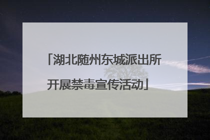 湖北随州东城派出所开展禁毒宣传活动