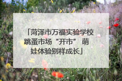 菏泽市万福实验学校跳蚤市场“开市” 萌娃体验别样成长