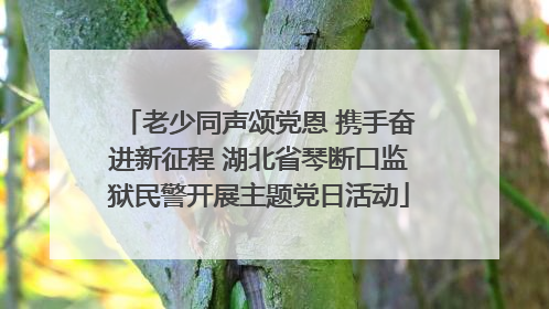 老少同声颂党恩 携手奋进新征程 湖北省琴断口监狱民警开展主题党日活动