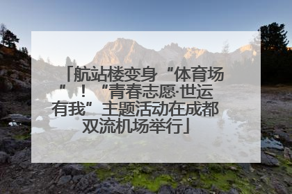 航站楼变身“体育场”！“青春志愿·世运有我”主题活动在成都双流机场举行