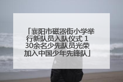 襄阳市磁器街小学举行新队员入队仪式 130余名少先队员光荣加入中国少年先锋队