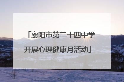 襄阳市第二十四中学开展心理健康月活动