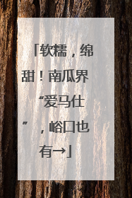 软糯，绵甜！南瓜界 “爱马仕”，峪口也有→