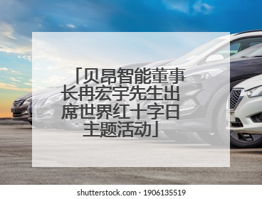 贝昂智能董事长冉宏宇先生出席世界红十字日主题活动