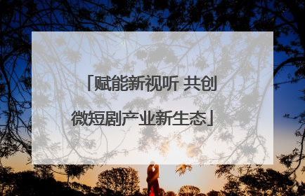 赋能新视听 共创微短剧产业新生态