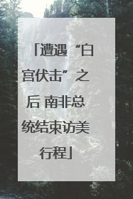 遭遇“白宫伏击”之后 南非总统结束访美行程