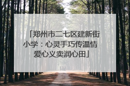 郑州市二七区建新街小学：心灵手巧传温情 爱心义卖润心田