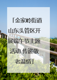 金家岭街道山东头管区开展端午节主题活动 传递敬老温情