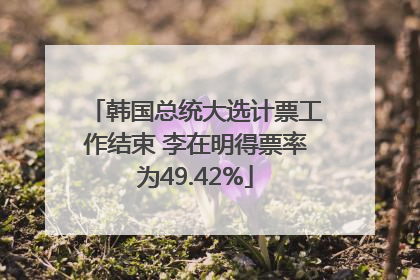 韩国总统大选计票工作结束 李在明得票率为49.42%