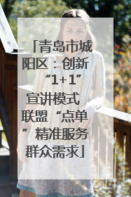 青岛市城阳区：创新“1+1”宣讲模式 联盟“点单”精准服务群众需求