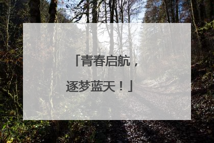 青春启航，逐梦蓝天！