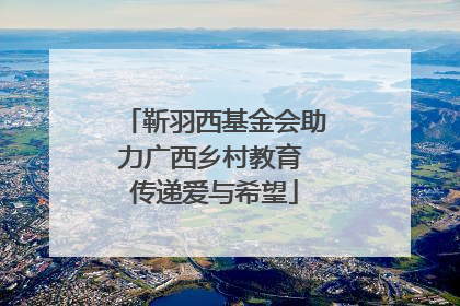 靳羽西基金会助力广西乡村教育 传递爱与希望