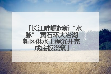 长江畔崛起新“水脉” 黄石环大冶湖新区供水工程沉井完成底板浇筑