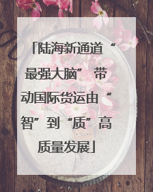 陆海新通道“最强大脑” 带动国际货运由“智”到“质”高质量发展
