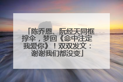 陈乔恩、阮经天同框撑伞，梦回《命中注定我爱你》！双双发文：谢谢我们都没变