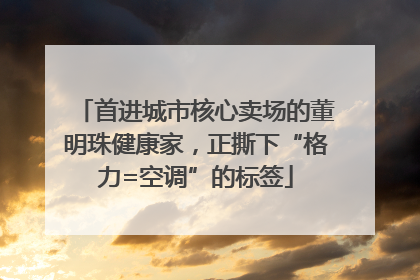 首进城市核心卖场的董明珠健康家，正撕下“格力=空调”的标签