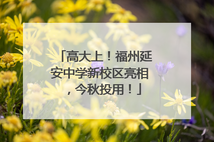 高大上！福州延安中学新校区亮相，今秋投用！