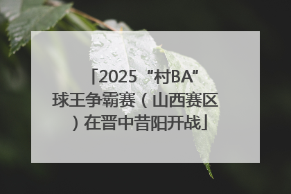 2025“村BA”球王争霸赛（山西赛区）在晋中昔阳开战