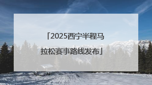 2025西宁半程马拉松赛事路线发布