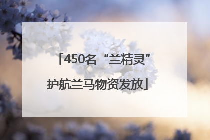 450名“兰精灵”护航兰马物资发放
