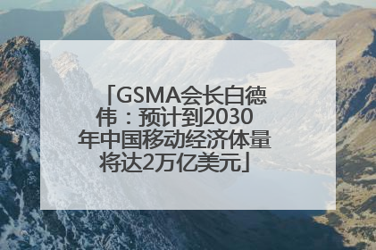 GSMA会长白德伟：预计到2030年中国移动经济体量将达2万亿美元